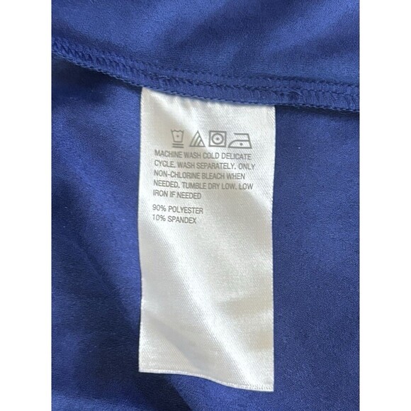 COLLEEN LOPEZ Faux Suede Fringe Open Jacket 1X Drape 3/4 Sleeve Blue Western - Picture 8 of 10